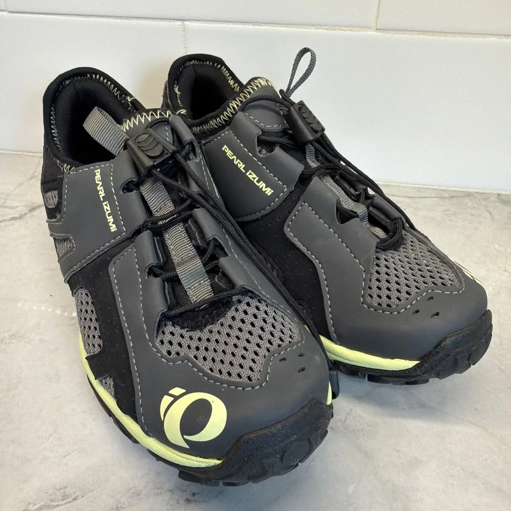 Pearl Izumi X-Alp Drift Women's Mountain Bike Shoes US 7 EUR 38 Grey Black Lime